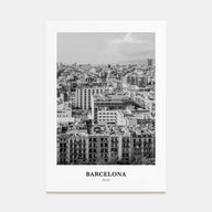 Barcelona Portrait B&W No 4 Poster