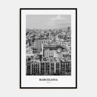 Barcelona Portrait B&W No 4 Poster