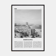 Barcelona Travel B&W No 2 Poster