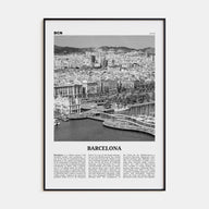 Barcelona Travel B&W No 3 Poster
