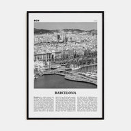 Barcelona Travel B&W No 3 Poster