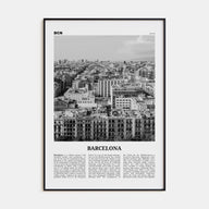 Barcelona Travel B&W No 4 Poster