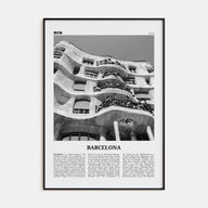 Barcelona Travel B&W No 5 Poster