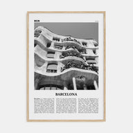 Barcelona Travel B&W No 5 Poster