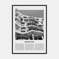 Barcelona Travel B&W No 5 Poster