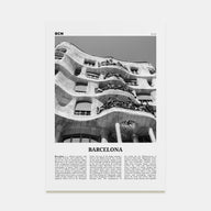 Barcelona Travel B&W No 5 Poster