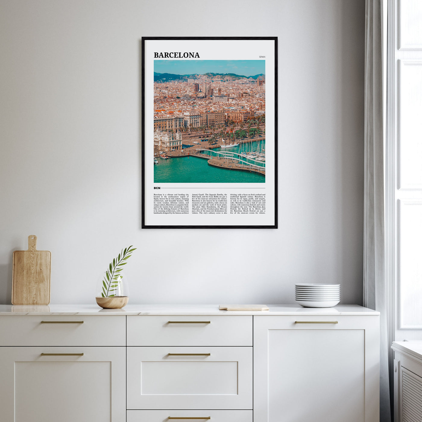 Barcelona Travel Color Poster