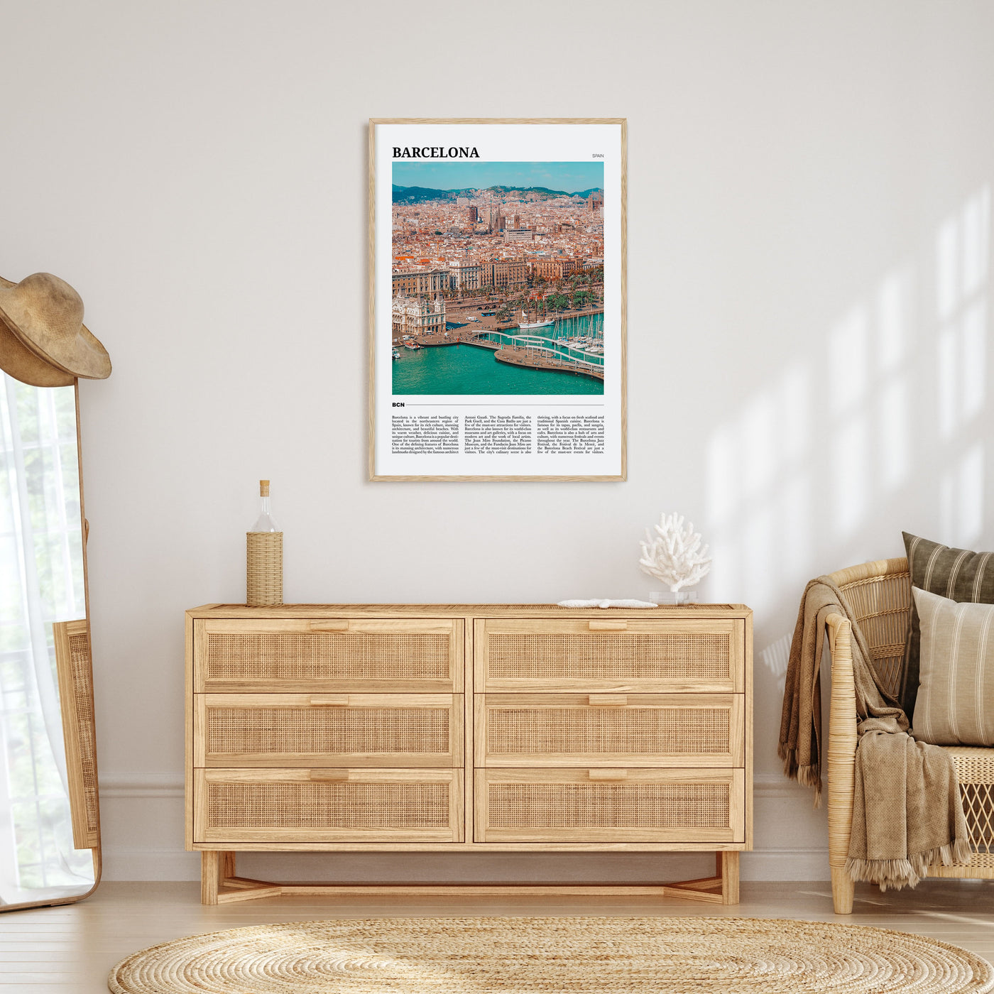 Barcelona Travel Color Poster