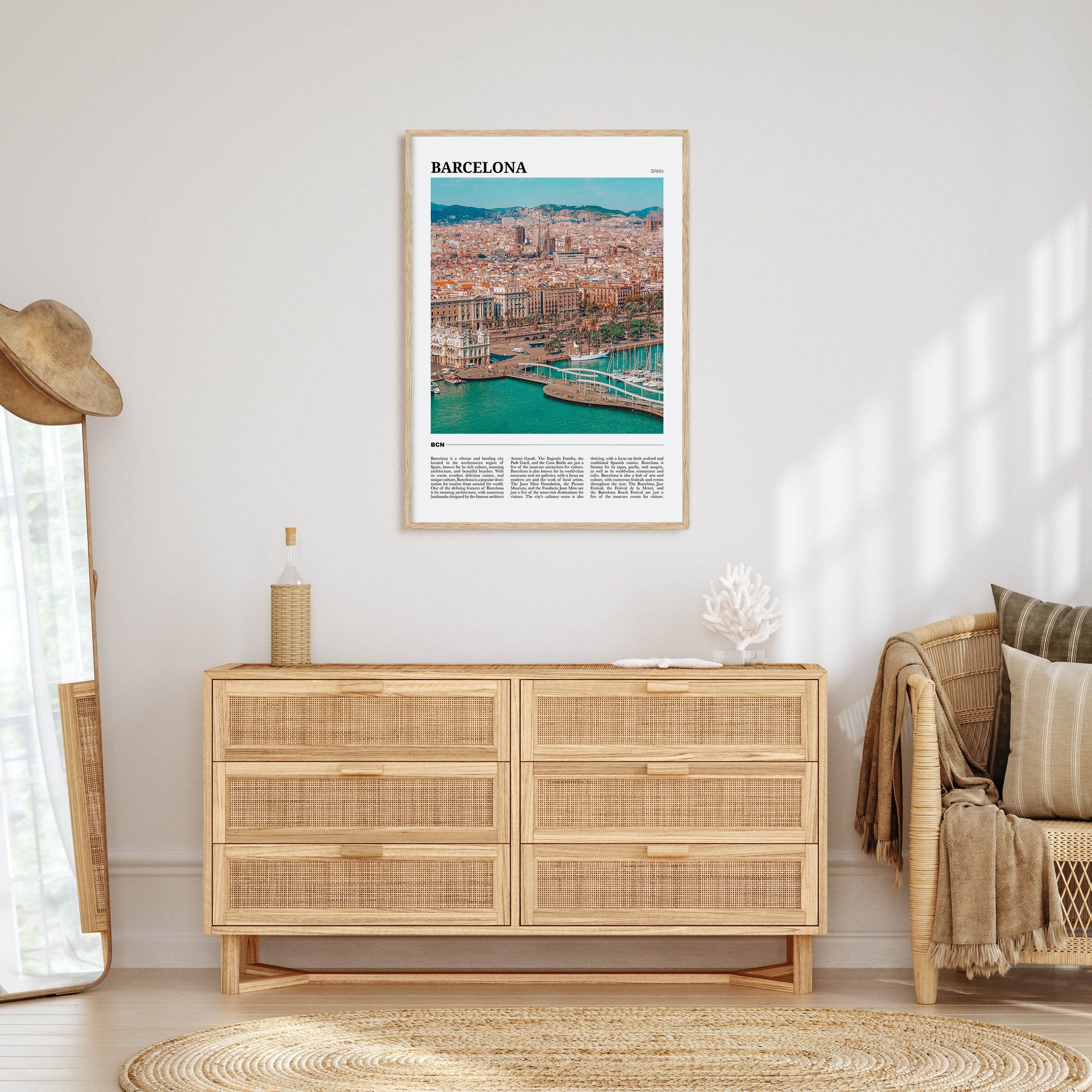 Barcelona Travel Color Poster