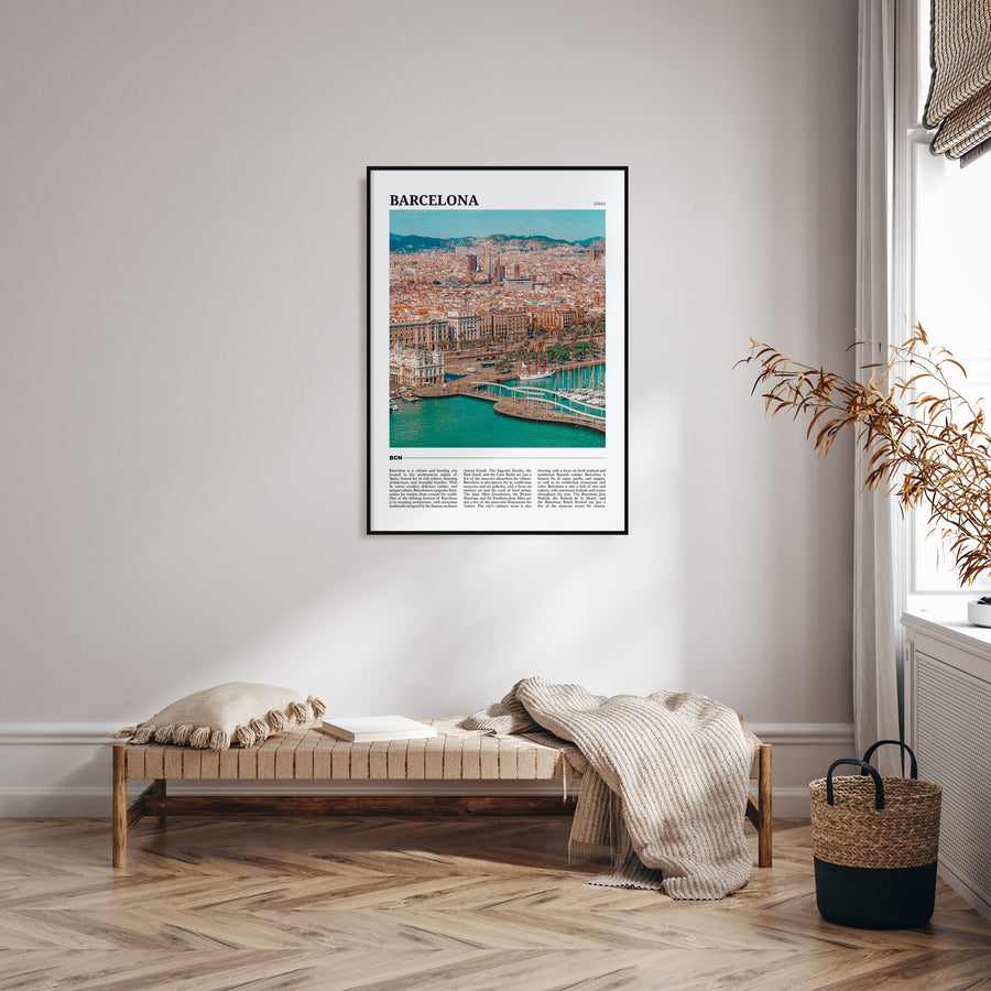 Barcelona Travel Color Poster