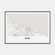 Bari Map Landscape Poster
