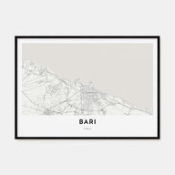 Bari Map Landscape Poster
