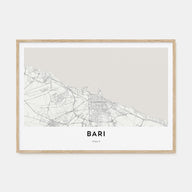 Bari Map Landscape Poster