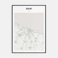 Bari Map Portrait Poster