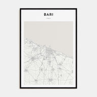 Bari Map Portrait Poster