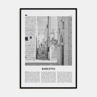 Barletta Travel B&W Poster