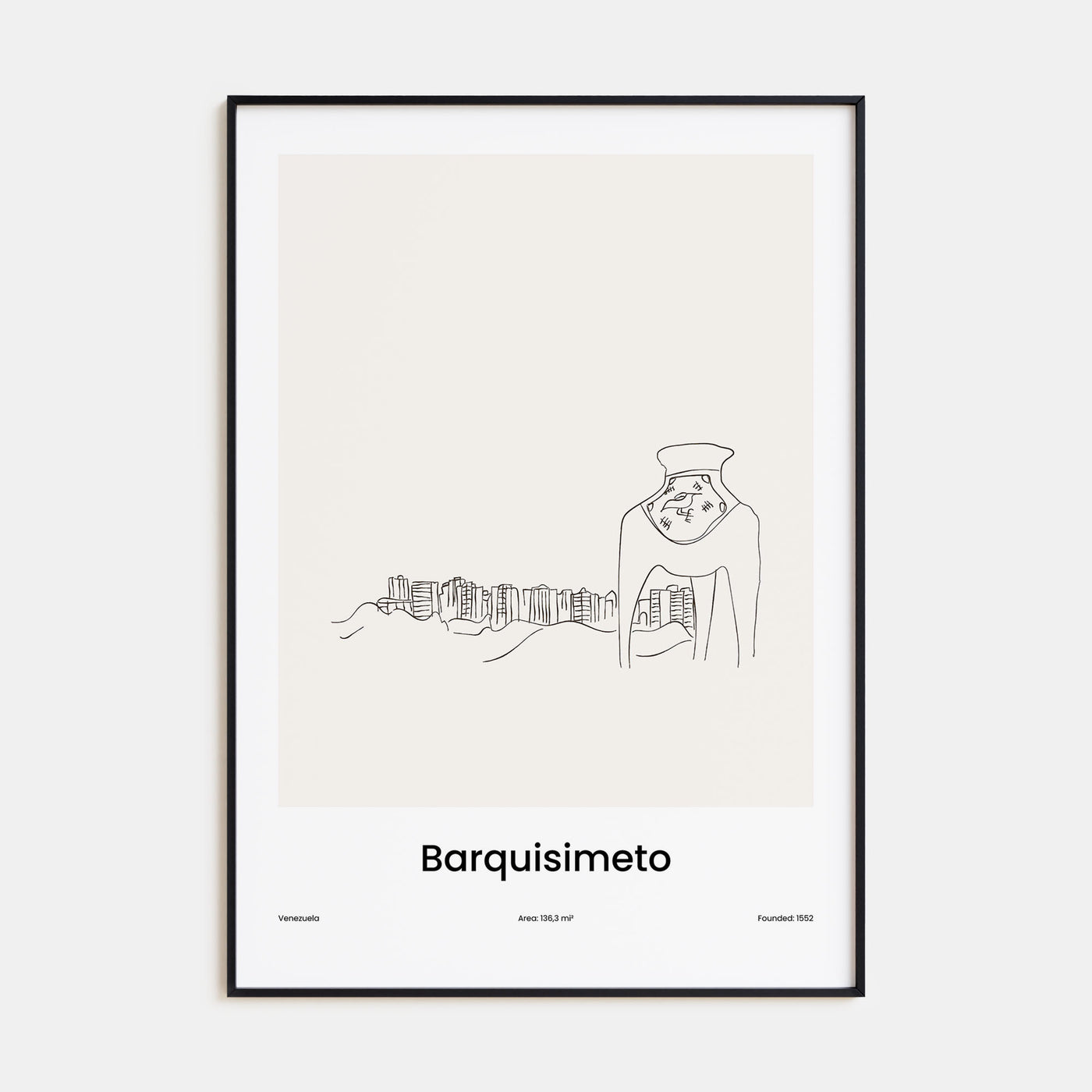 Barquisimeto Drawn Poster