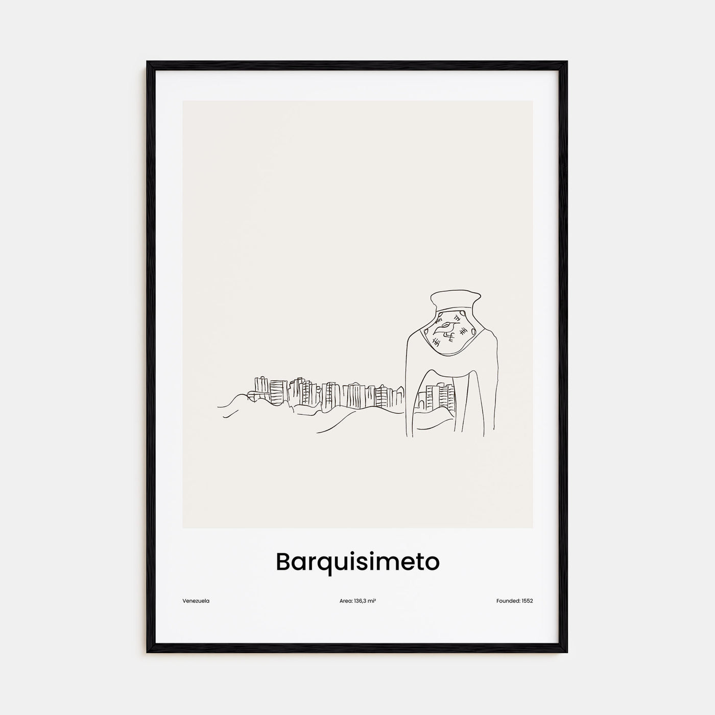 Barquisimeto Drawn Poster