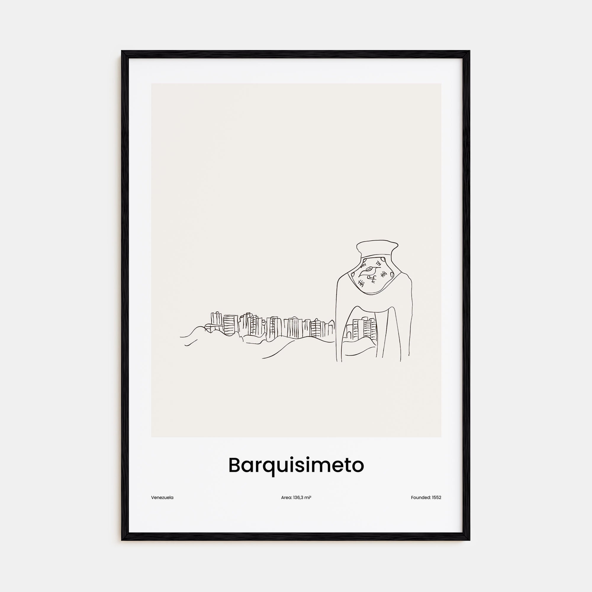 Barquisimeto Drawn Poster