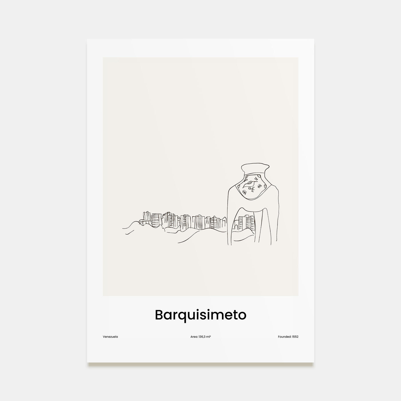 Barquisimeto Drawn Poster
