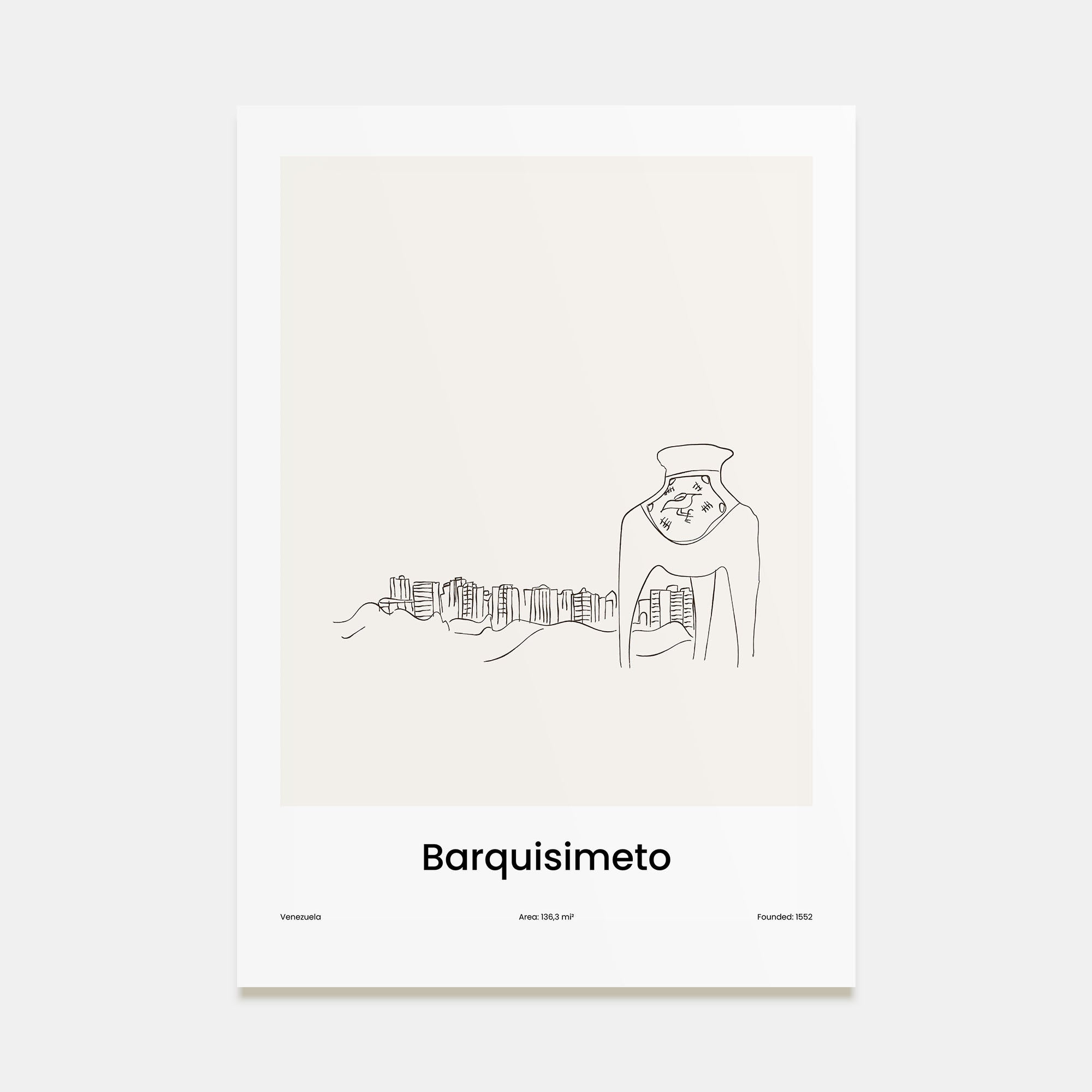 Barquisimeto Drawn Poster