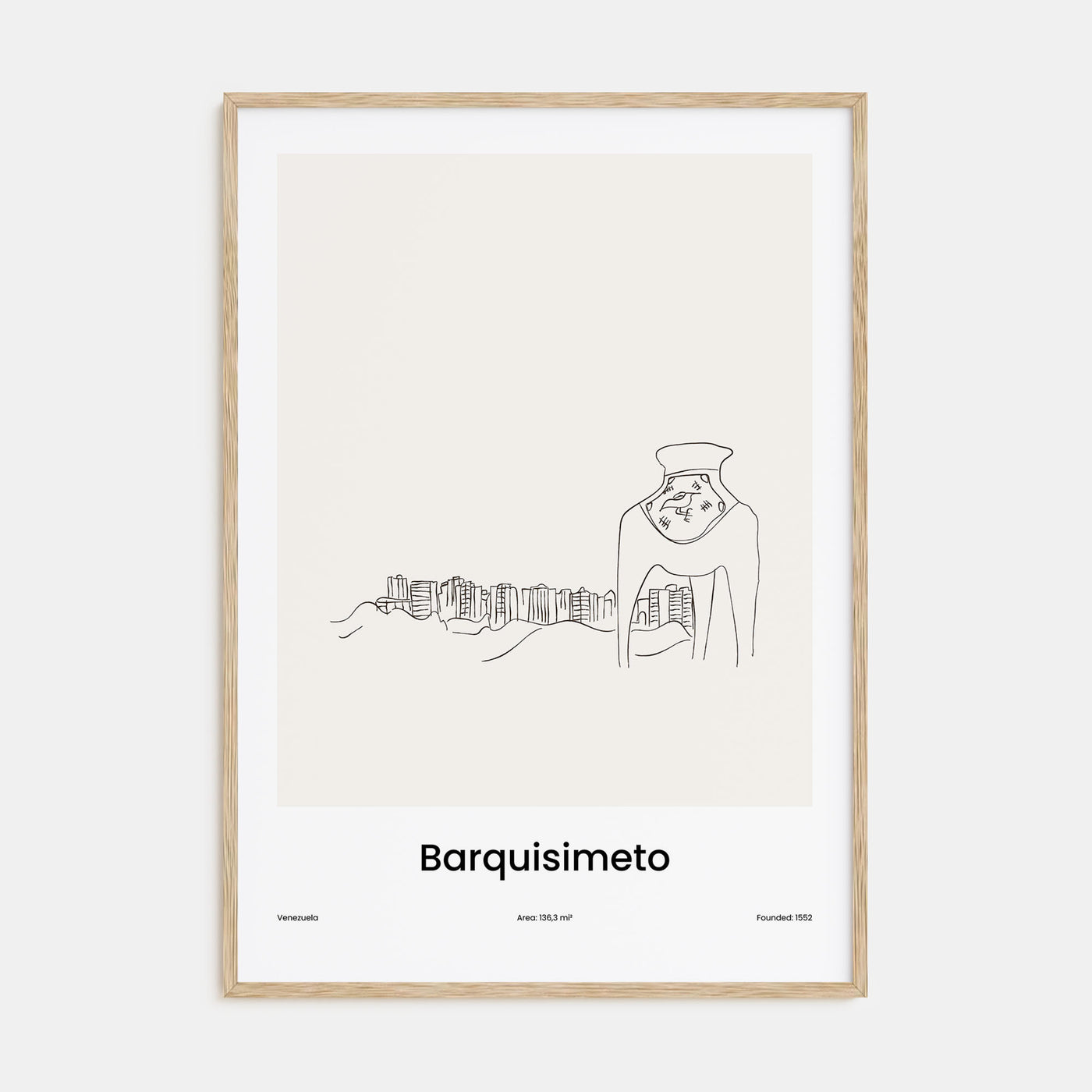 Barquisimeto Drawn Poster