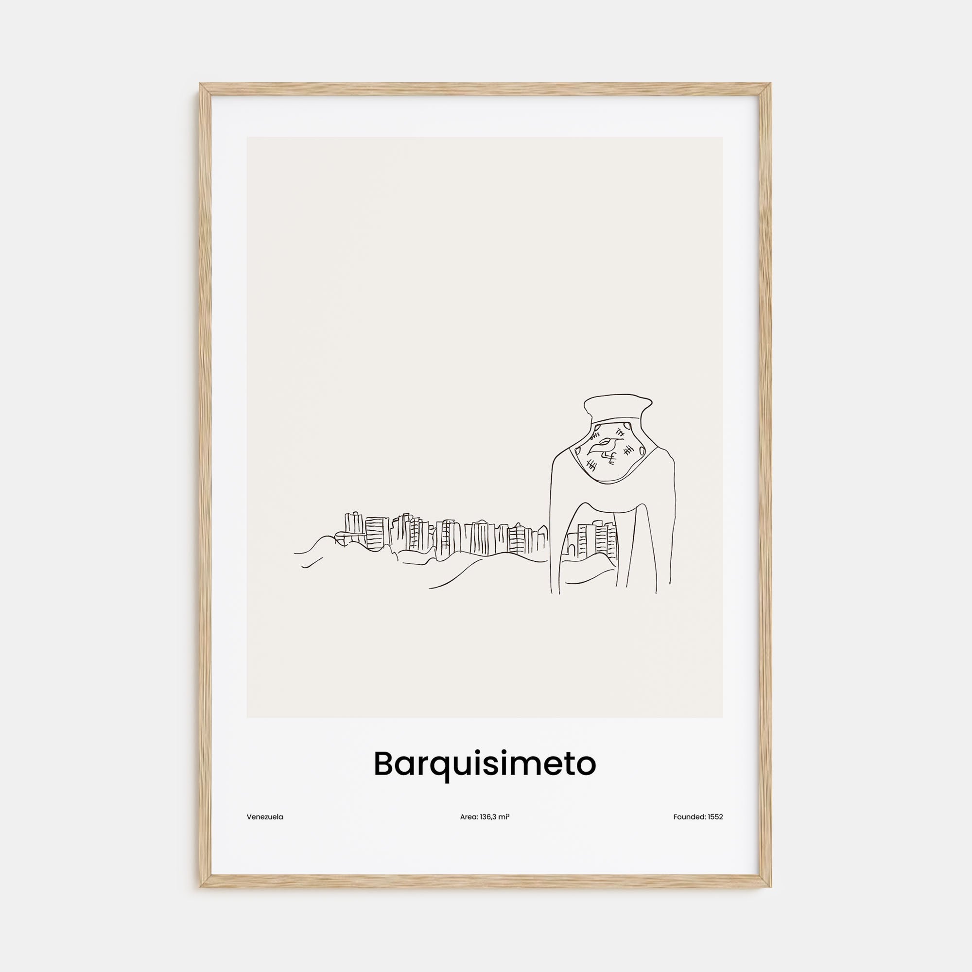 Barquisimeto Drawn Poster