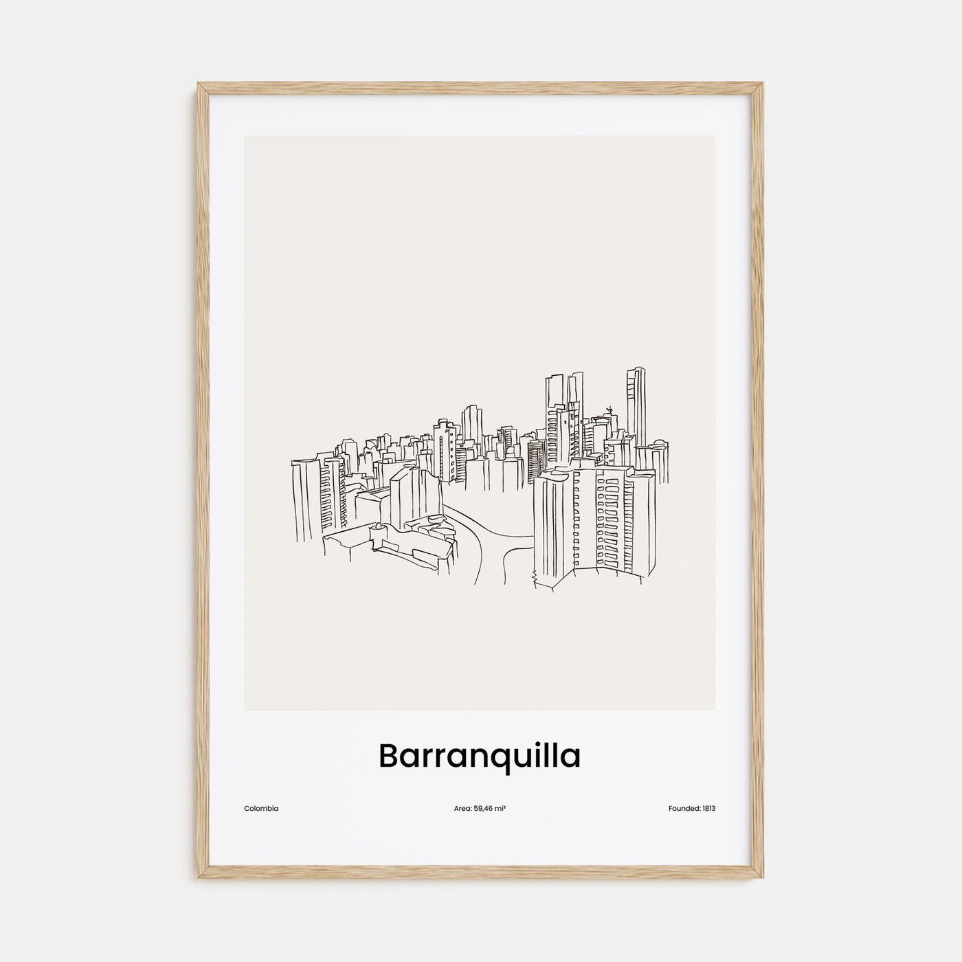 Barranquilla Drawn Poster