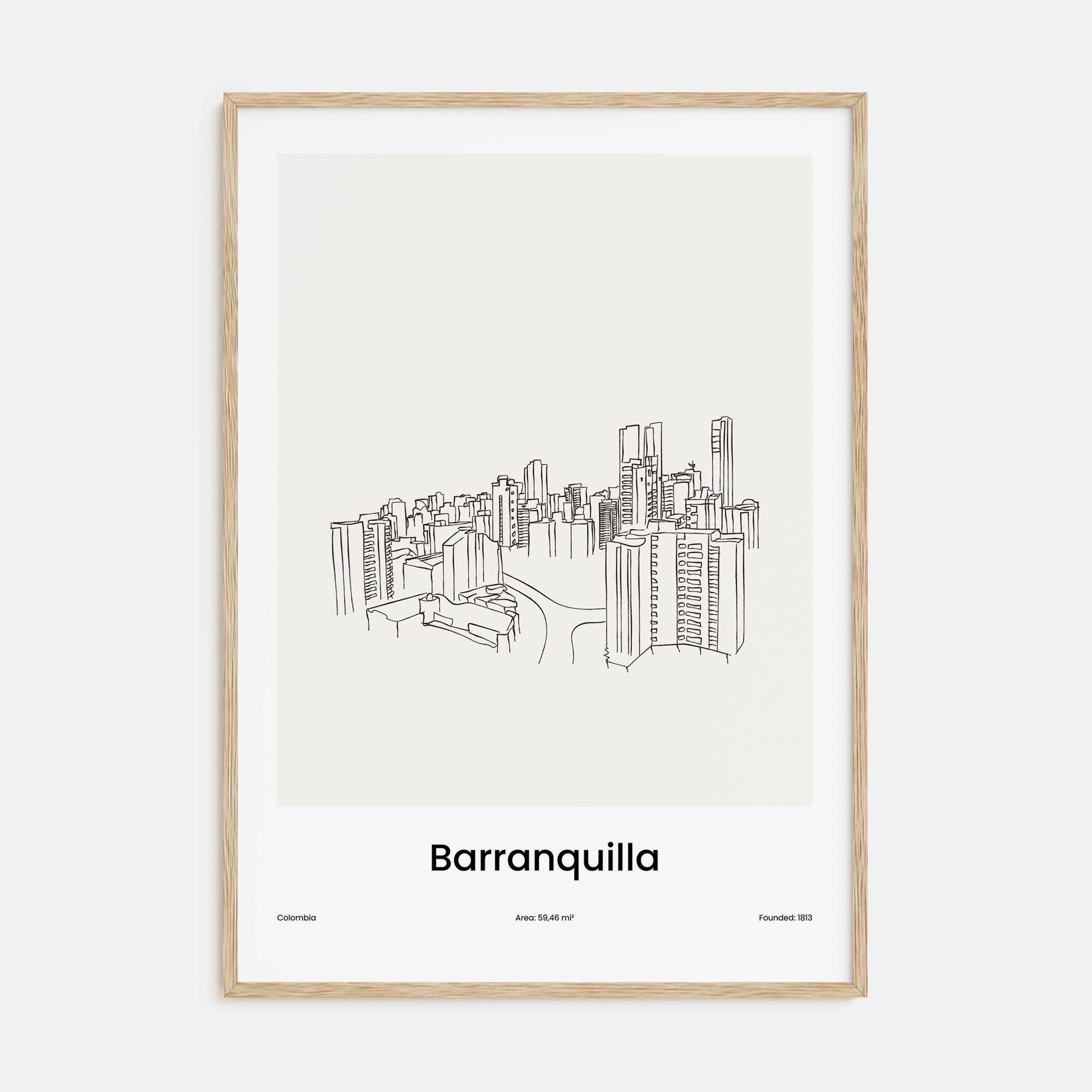 Barranquilla Drawn Poster