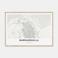 Barranquilla Map Landscape Poster