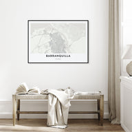 Barranquilla Map Landscape Poster