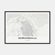 Barranquilla Map Landscape Poster
