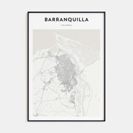 Barranquilla Map Portrait Poster