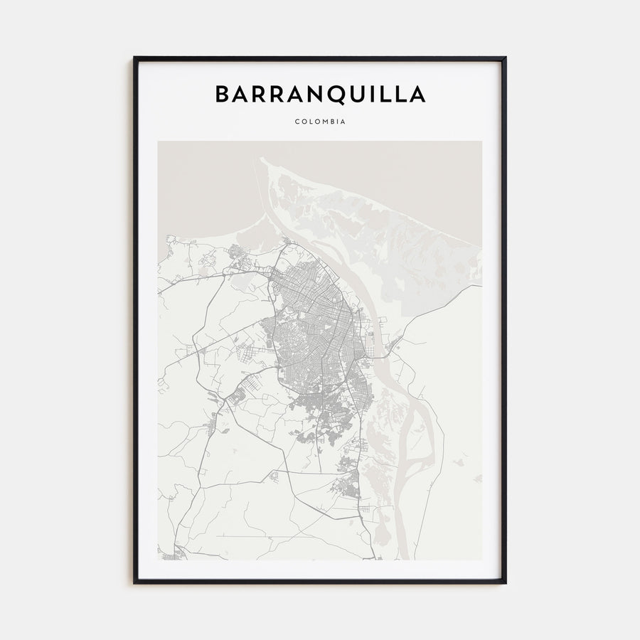Barranquilla Map Portrait Poster