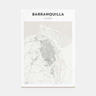 Barranquilla Map Portrait Poster