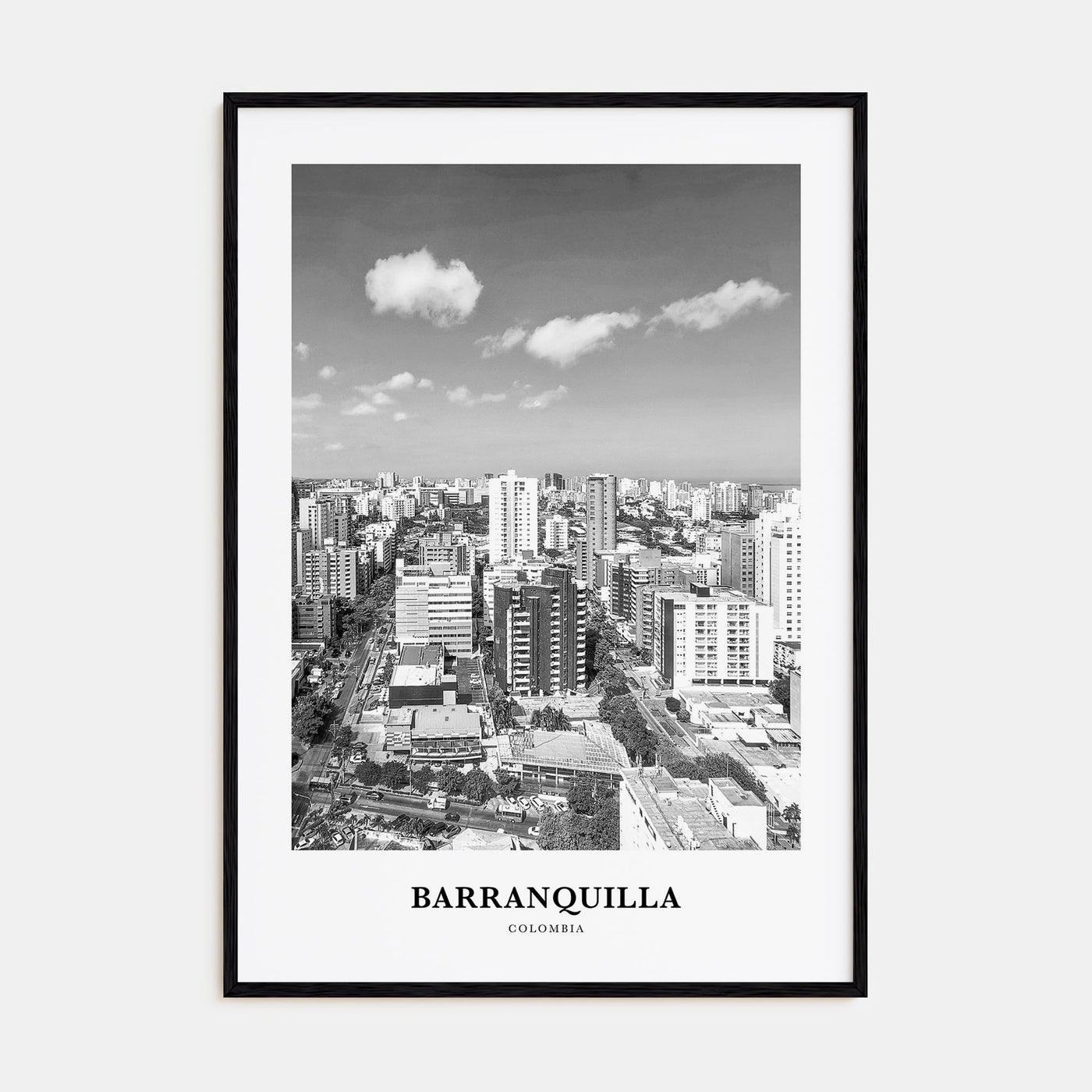 Barranquilla Portrait B&W Poster