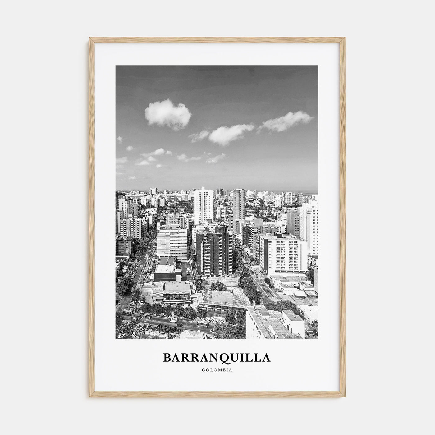 Barranquilla Portrait B&W Poster