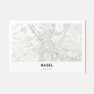 Basel Map Landscape Poster