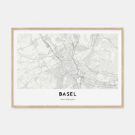 Basel Map Landscape Poster