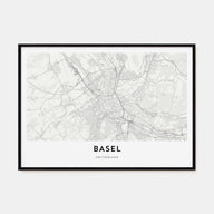 Basel Map Landscape Poster