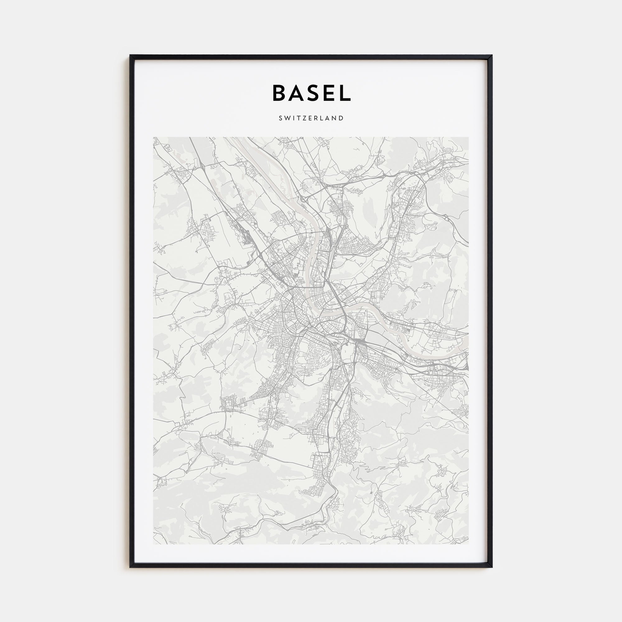 Basel Map Portrait Poster