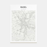Basel Map Portrait Poster