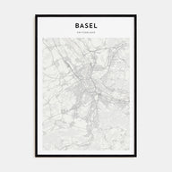 Basel Map Portrait Poster