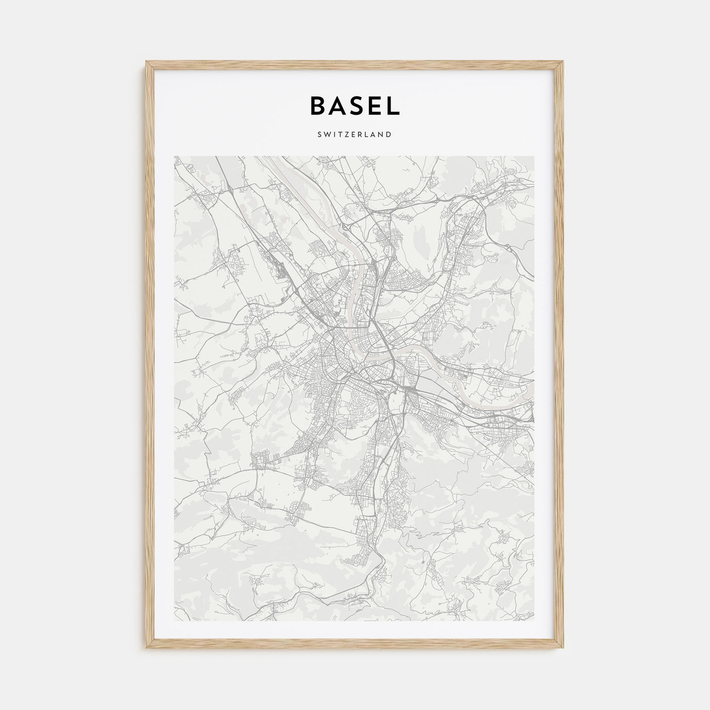 Basel Map Portrait Poster