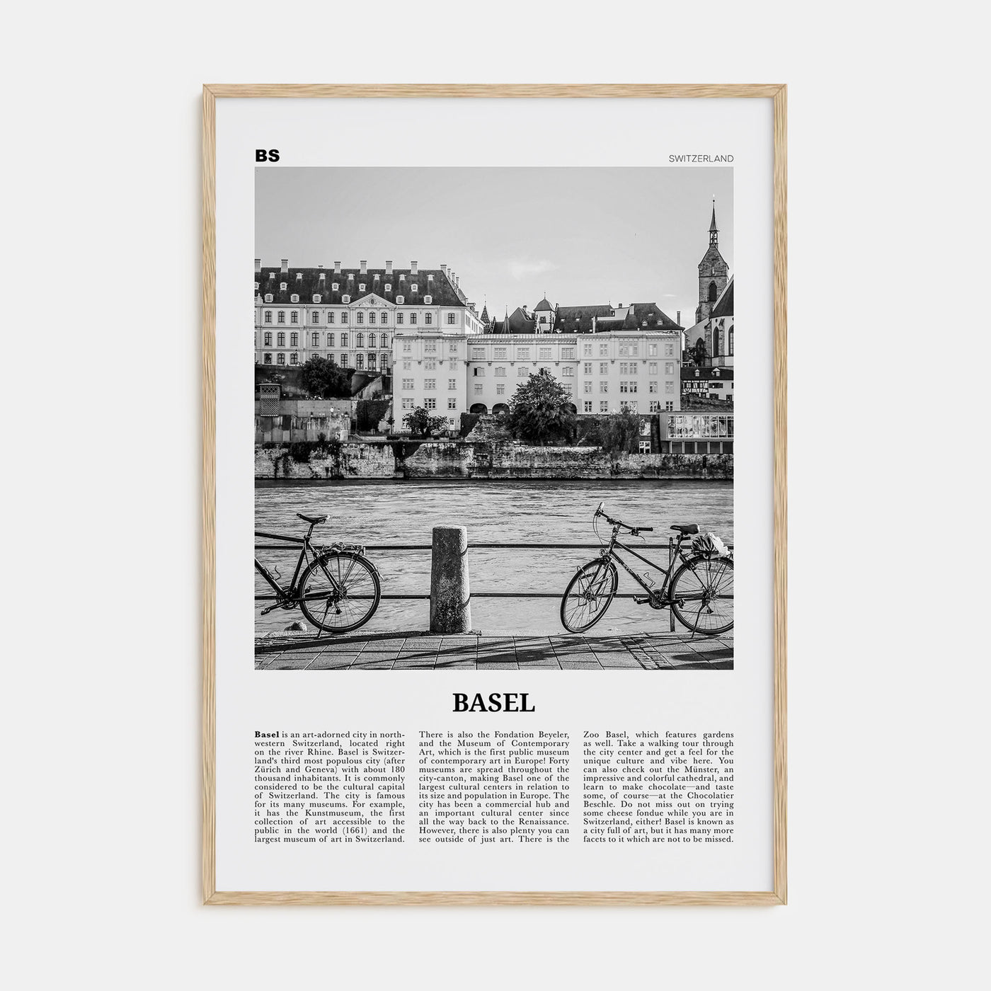 Basel Travel B&W No 1 Poster