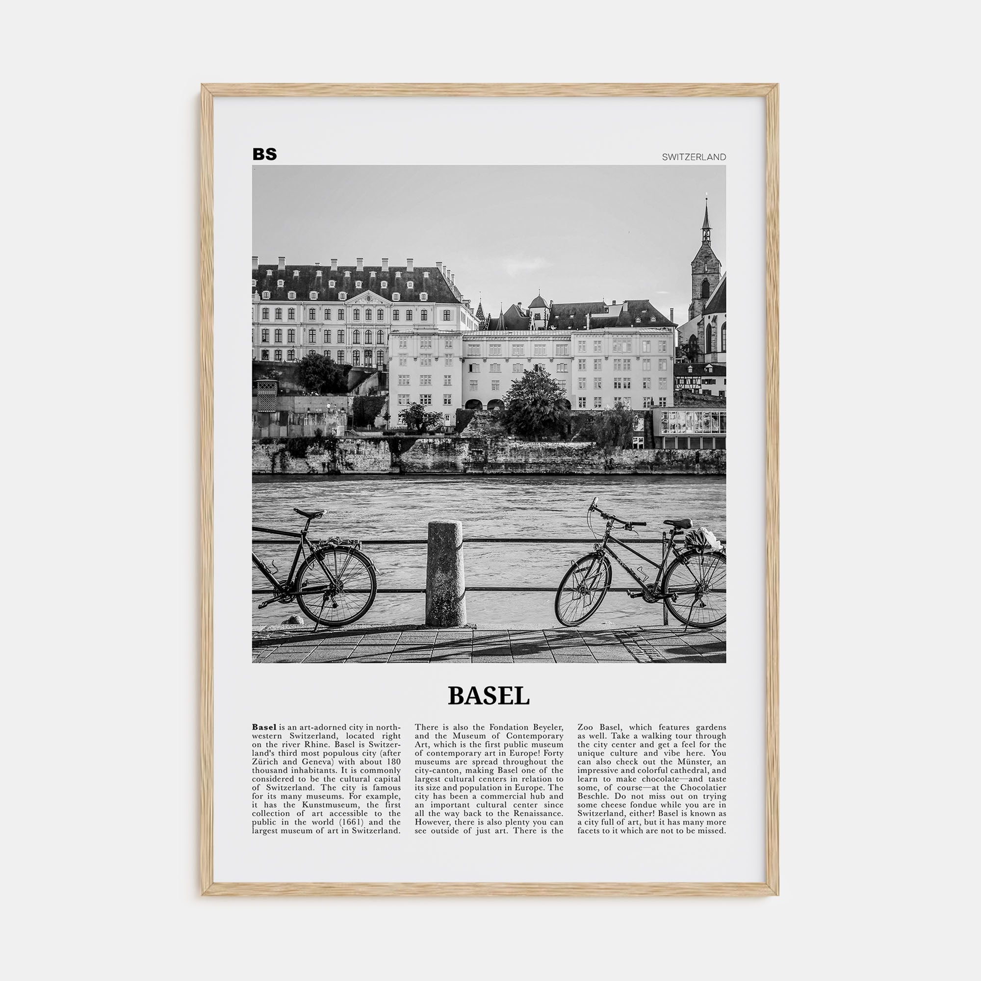 Basel Travel B&W No 1 Poster