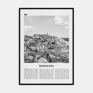 Basilicata Travel B&W Poster