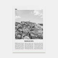 Basilicata Travel B&W Poster