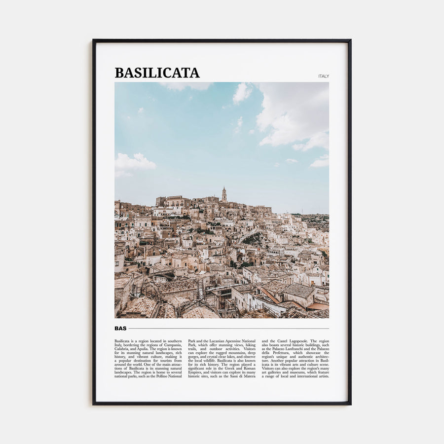 Basilicata Travel Color Poster