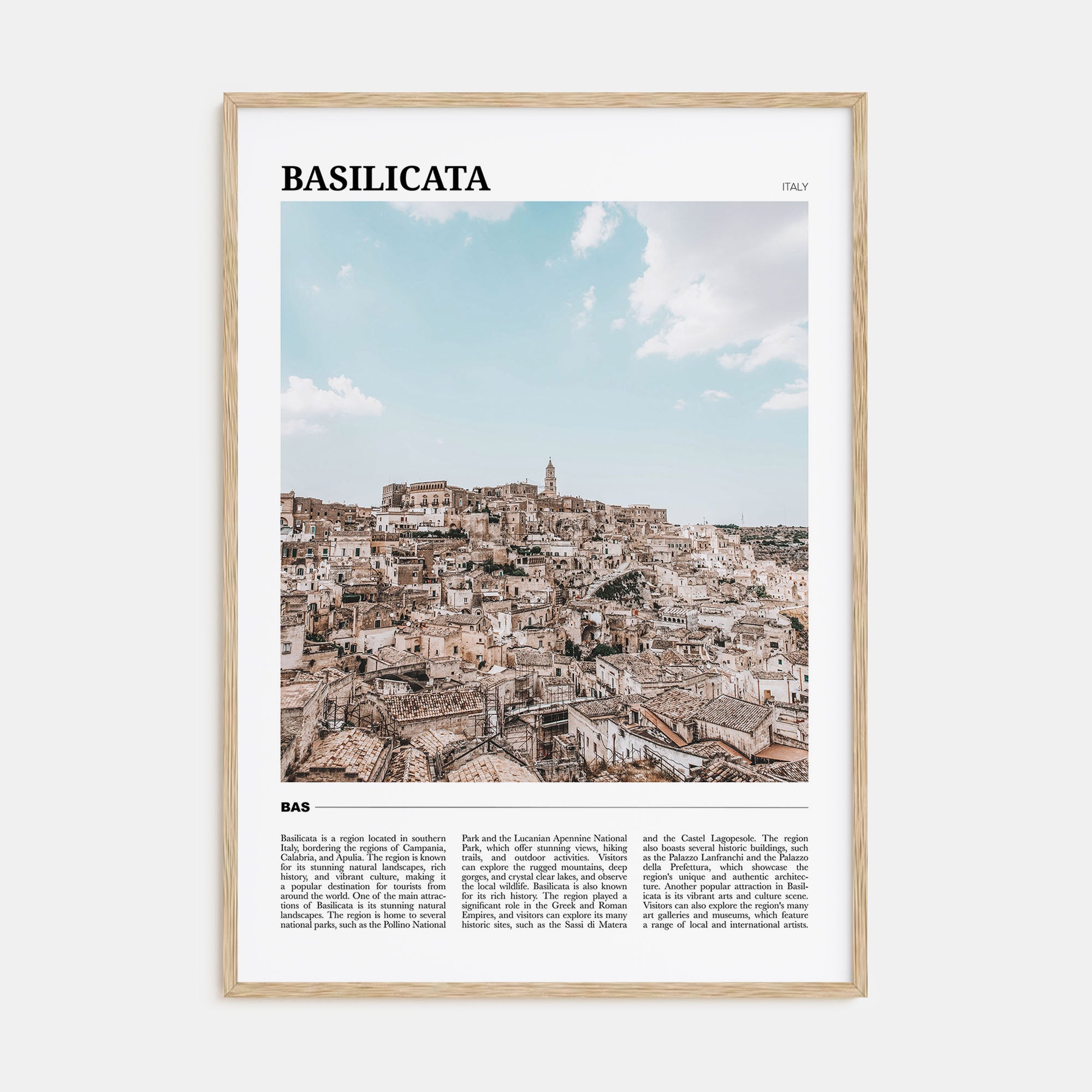 Basilicata Travel Color Poster